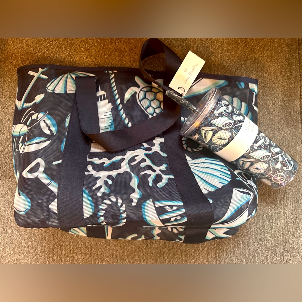 Vera Bradley Bag and Tumbler Set